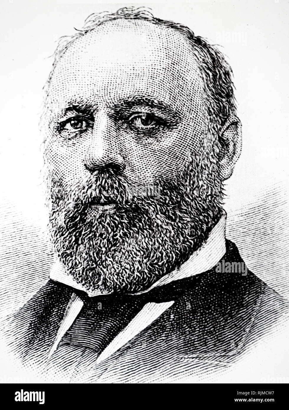 Illustrazione che mostra William Alexander Hammond (1828-1900); medico americano 1882 Foto Stock