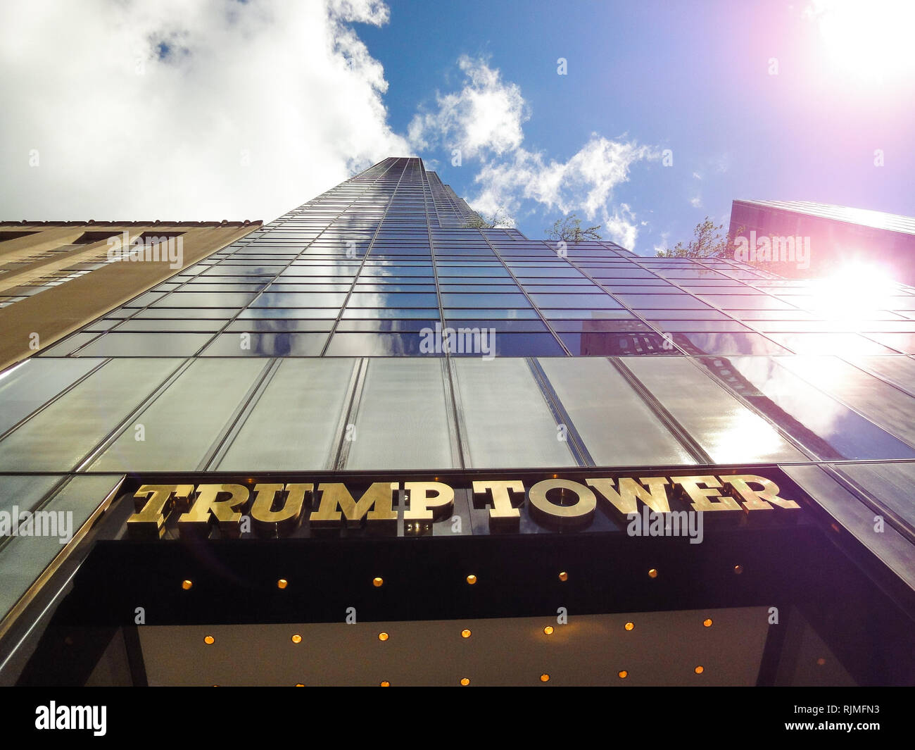 Trump Tower, 725 Fifth Avenue, New York, Stati Uniti d'America Foto Stock