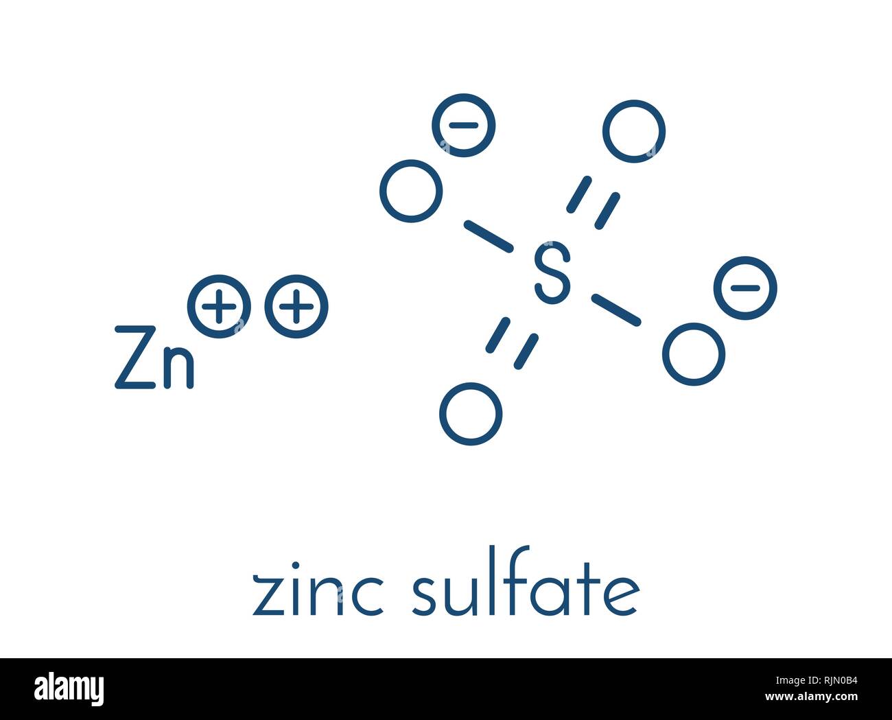 Il solfato di zinco, struttura chimica. Formula di scheletro Immagine e  Vettoriale - Alamy