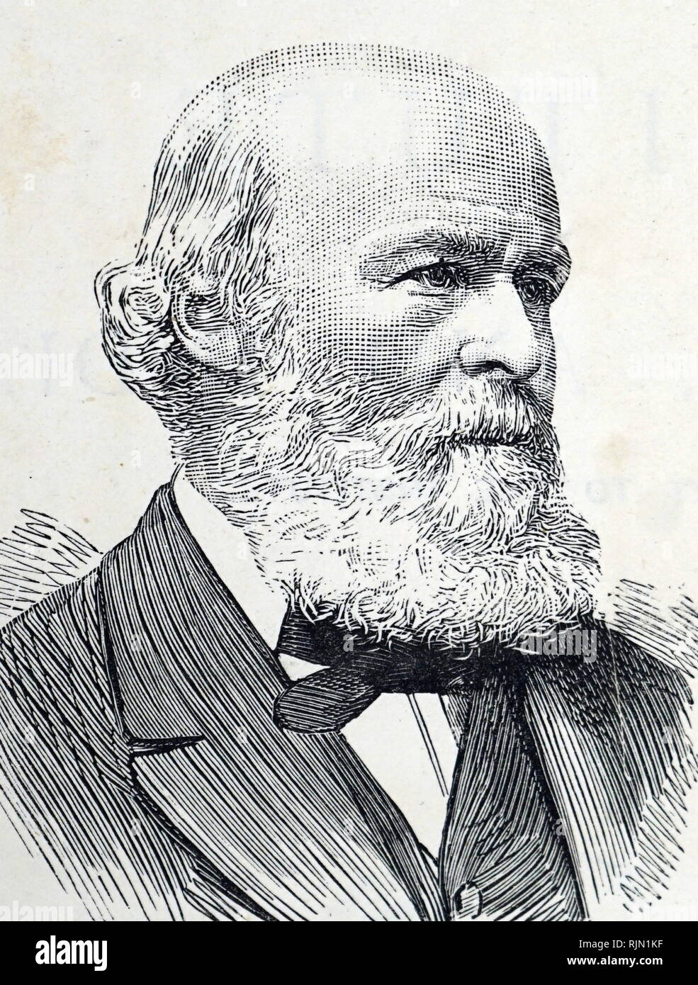 Illustrazione che mostra Sir I. Lowthian Bell al tempo era vicepresidente del consiglio di amministrazione dell'Istituto Imperiale 1890. Bell era un energico e abile imprenditore nonché un innovativo metallurgista. Foto Stock