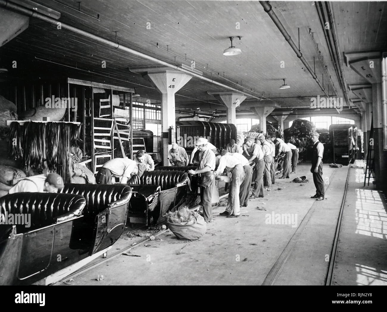 Fotografia della Ford Motor Company la linea di produzione, Detroit, USA 1910 Foto Stock