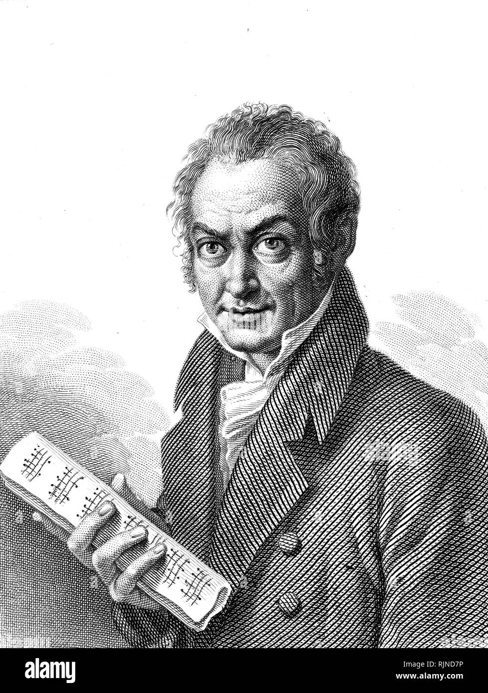 NICCOLÒ ANTONIO ZINGARELLI (1752-1837) operistico italiano comporre Foto Stock