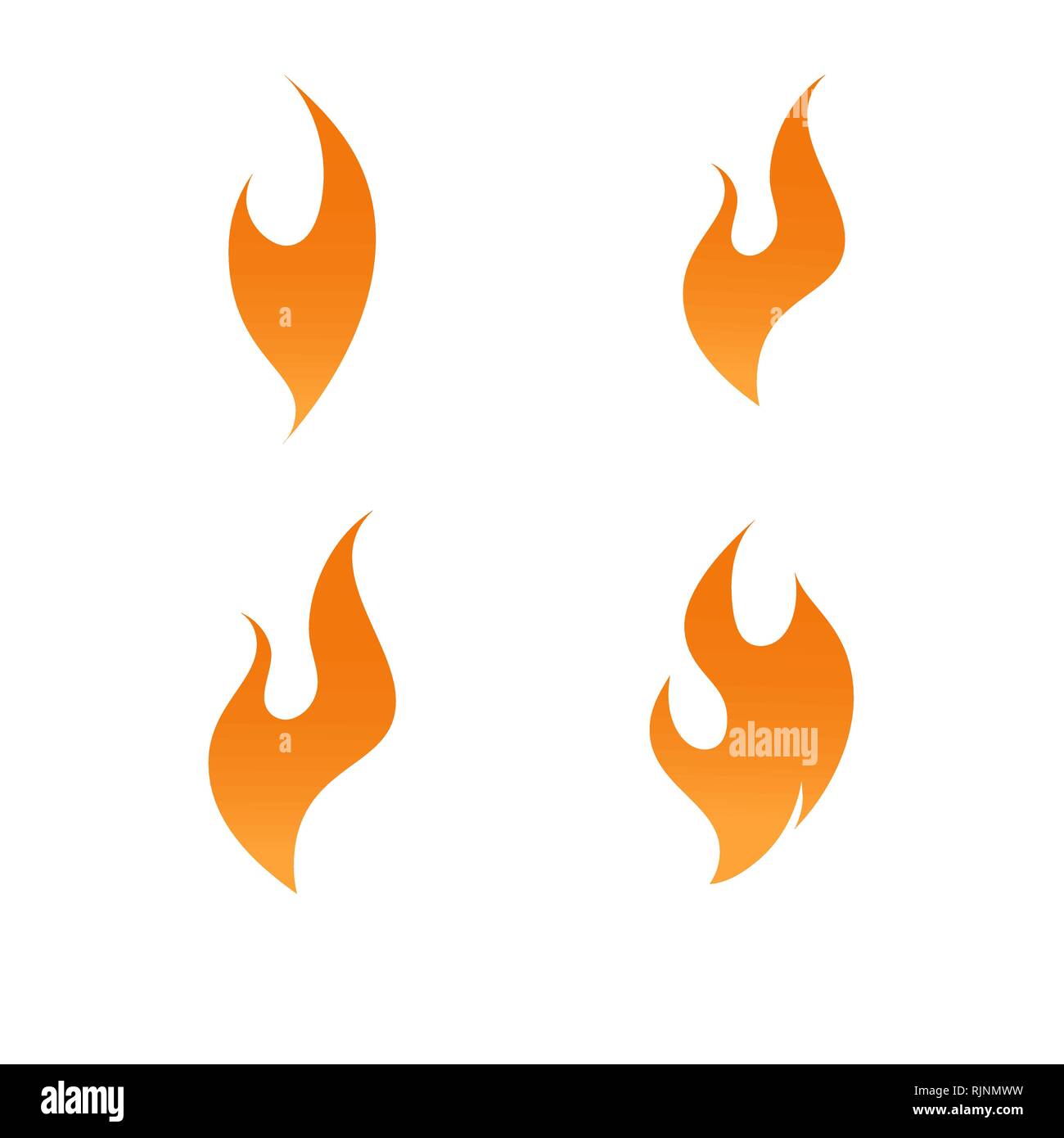 Vigili del fuoco di fiamma icona logo vettore gradiente impostata Illustrazione Vettoriale