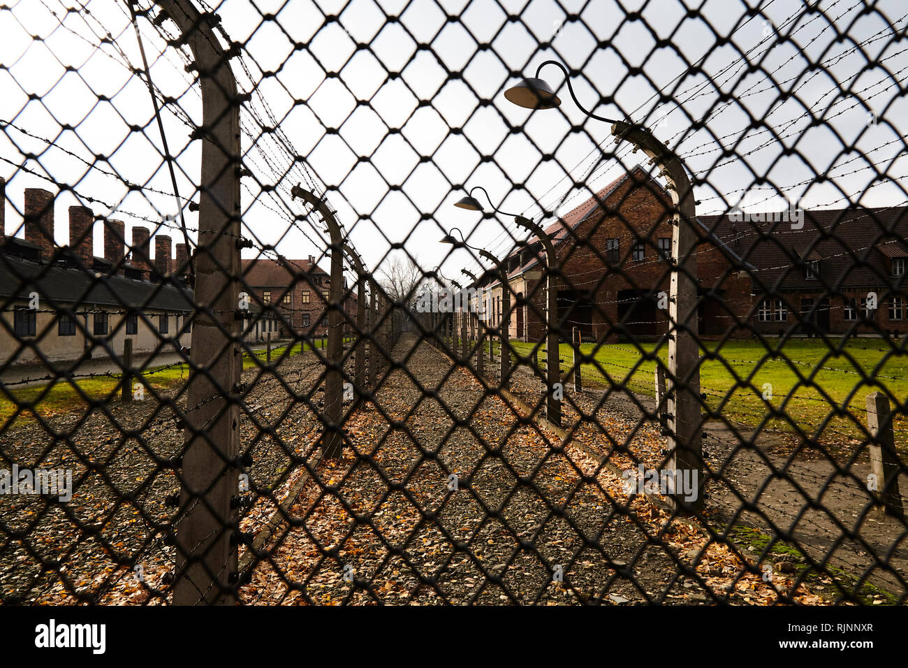 Auschwitz era la più grande della Germania nazista di campi di concentramento e di sterminio centri. Oltre 1,1 milioni di uomini, donne e bambini hanno perso la vita Foto Stock