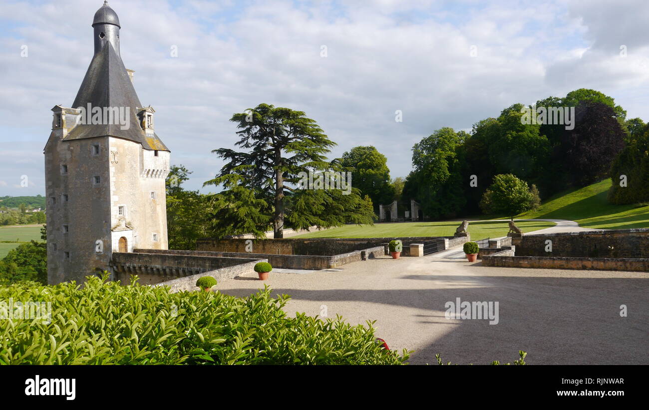 Chateau de Touffou. Bonnes, Francia Foto Stock