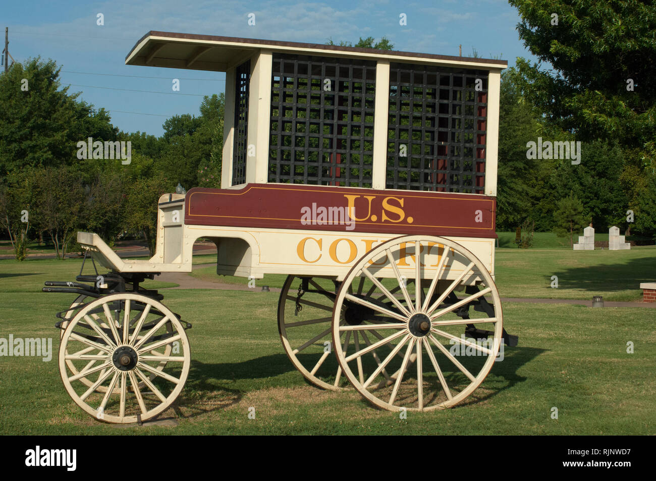 Paddy del carro per il trasporto di detenuti, Fort Smith National Historic Site, Arkansas. Fotografia digitale Foto Stock