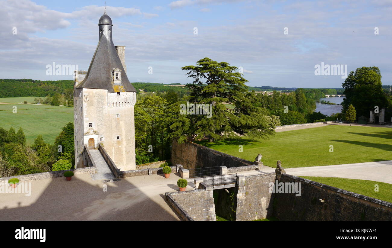 Chateau de Touffou. Bonnes, Francia Foto Stock