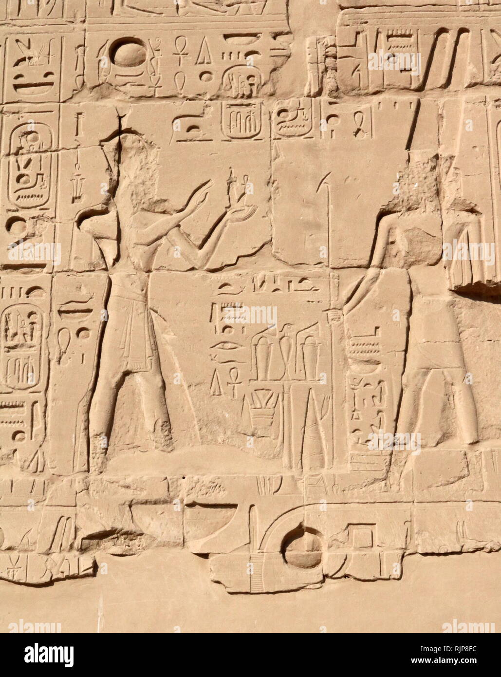 Una fotografia del Festival Hall di Thutmosi III (AKH-menu) è un antico santuario a Luxor (TEBE), Egitto. È situato nel cuore del distretto di Amon-Ra, nel complesso del Tempio di Karnak. La Hall è situato alla fine del Regno di Mezzo corte. Fu inizialmente costruito per celebrare il Giubileo (Heb-Sed) del XVIII dinastia faraone, Thutmosi III, e divenne in seguito utilizzati come parte dell'annuale Festival Opet. circa 1425 BC Foto Stock