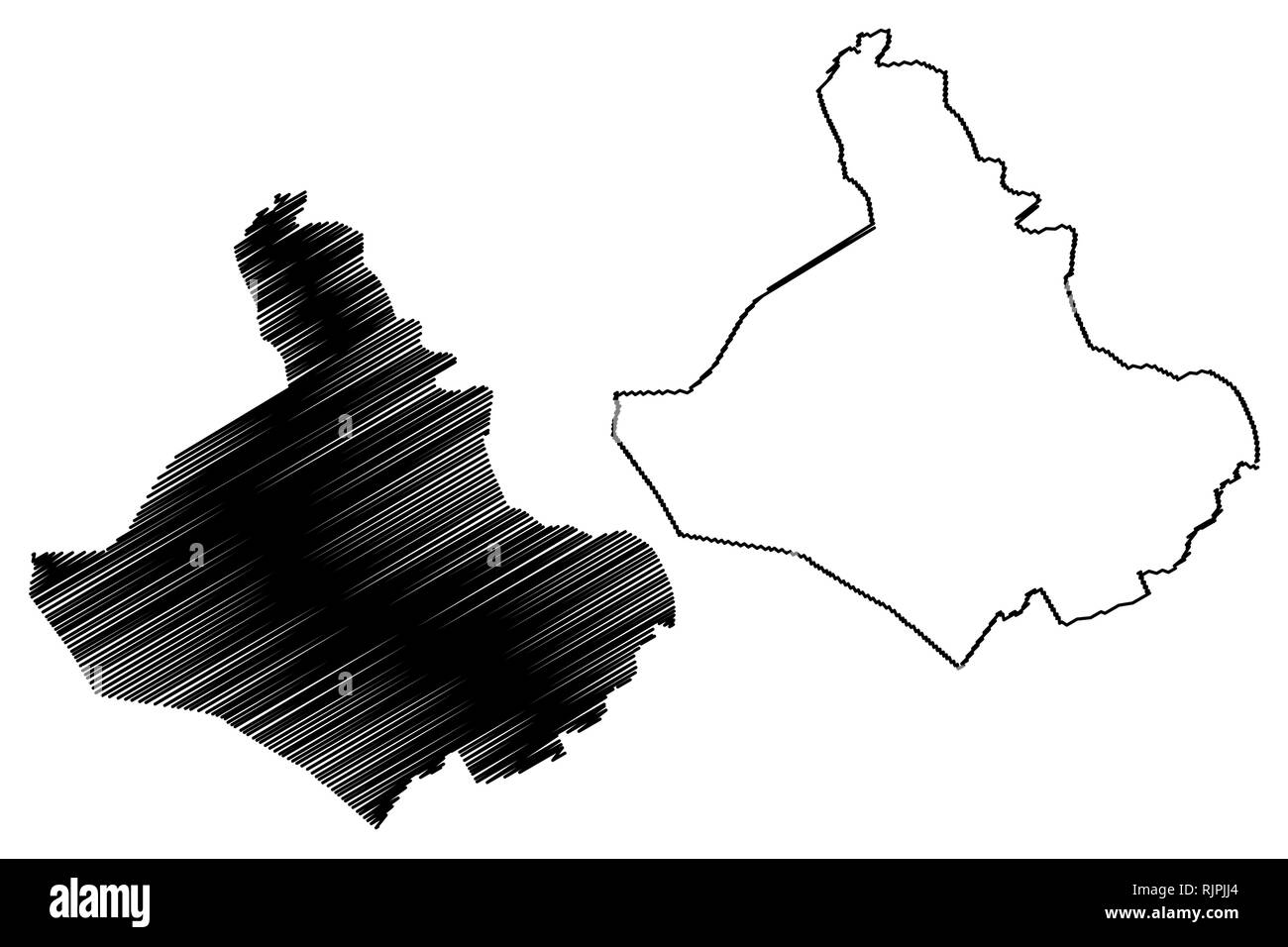 Un Giang provincia (Repubblica socialista del Vietnam, suddivisioni del Vietnam) mappa illustrazione vettoriale, scribble schizzo Tinh un Giang mappa Illustrazione Vettoriale