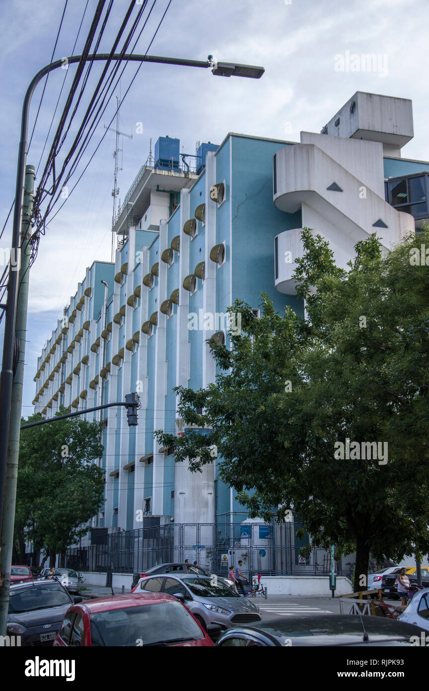 Naval Hospital in Buenos Aires architetti Juan Genoud, Hector Lacarra, Clorindo Testa, costruito nel 1970, Av. Patricias Argentinas in Buenos Aires Foto Stock