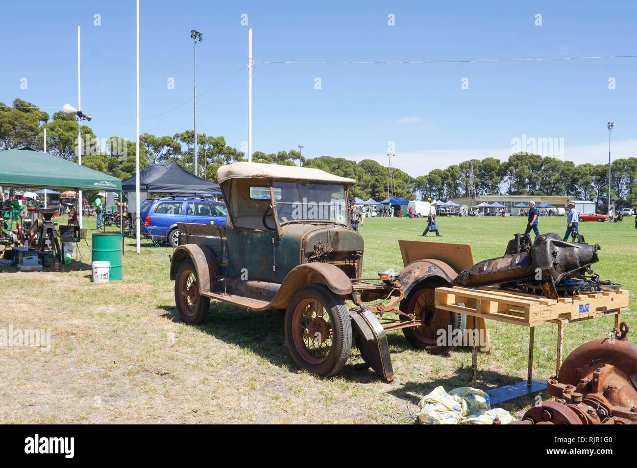 Un parzialmente smontato la Ford Modello T al Rally di alimentazione alla porta Milang, Sud Australia Foto Stock