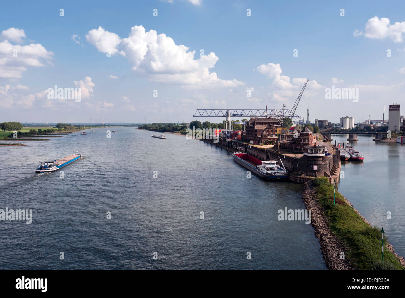 La Krefelder Rheinhafen Foto Stock