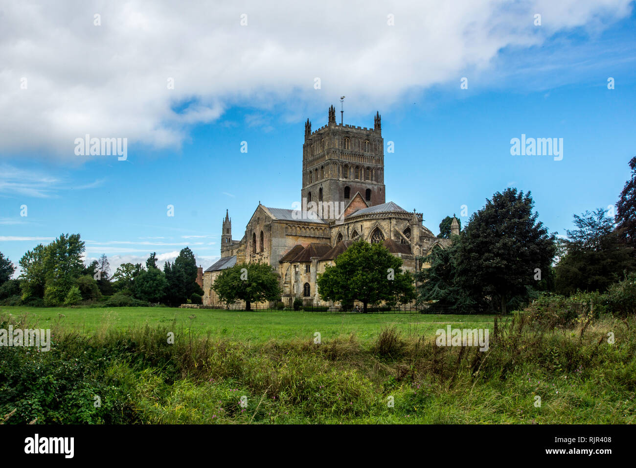 Abbazia di Tewksbury Foto Stock