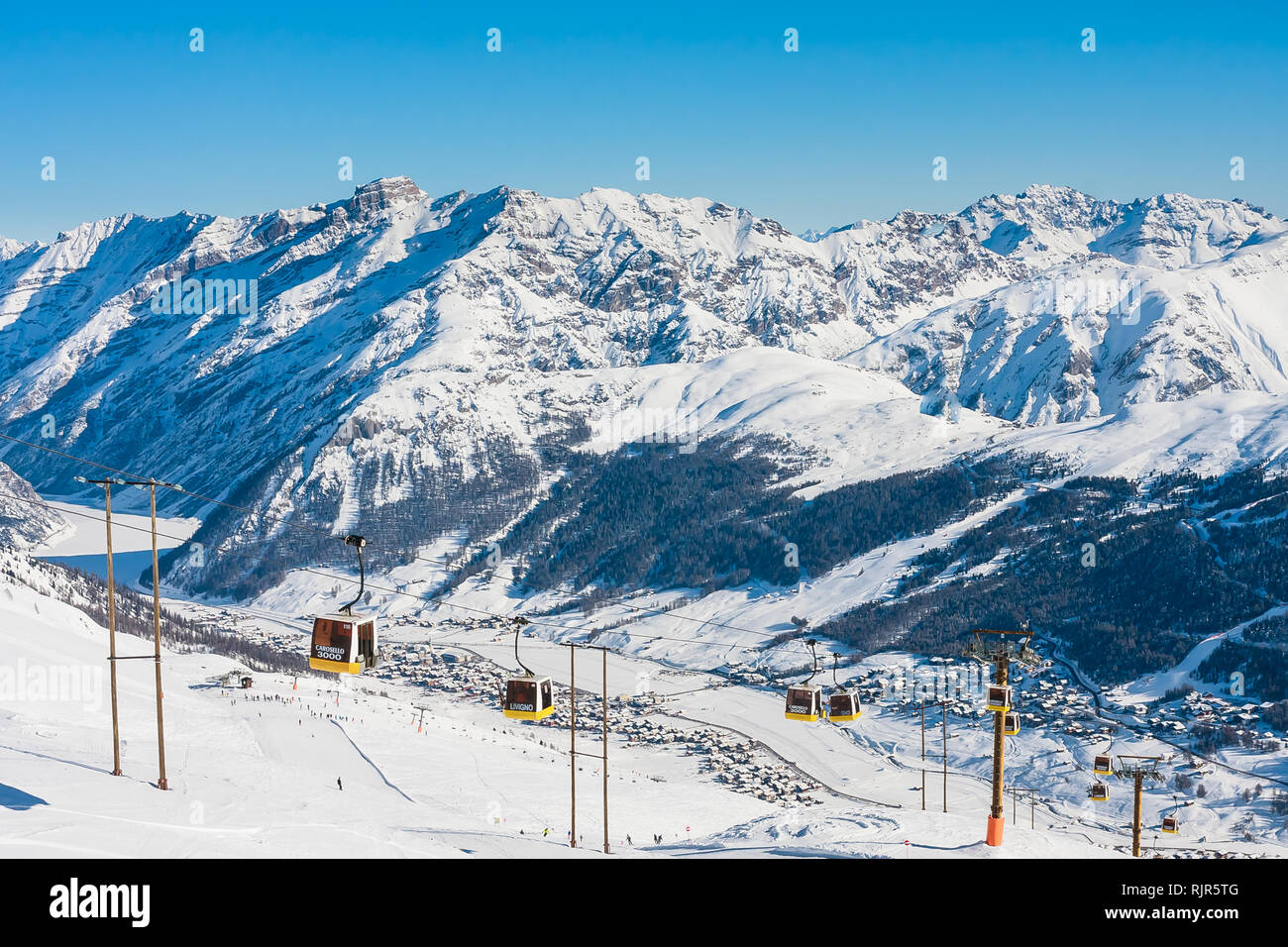 Stazione sciistica di Livigno. Italia Foto Stock