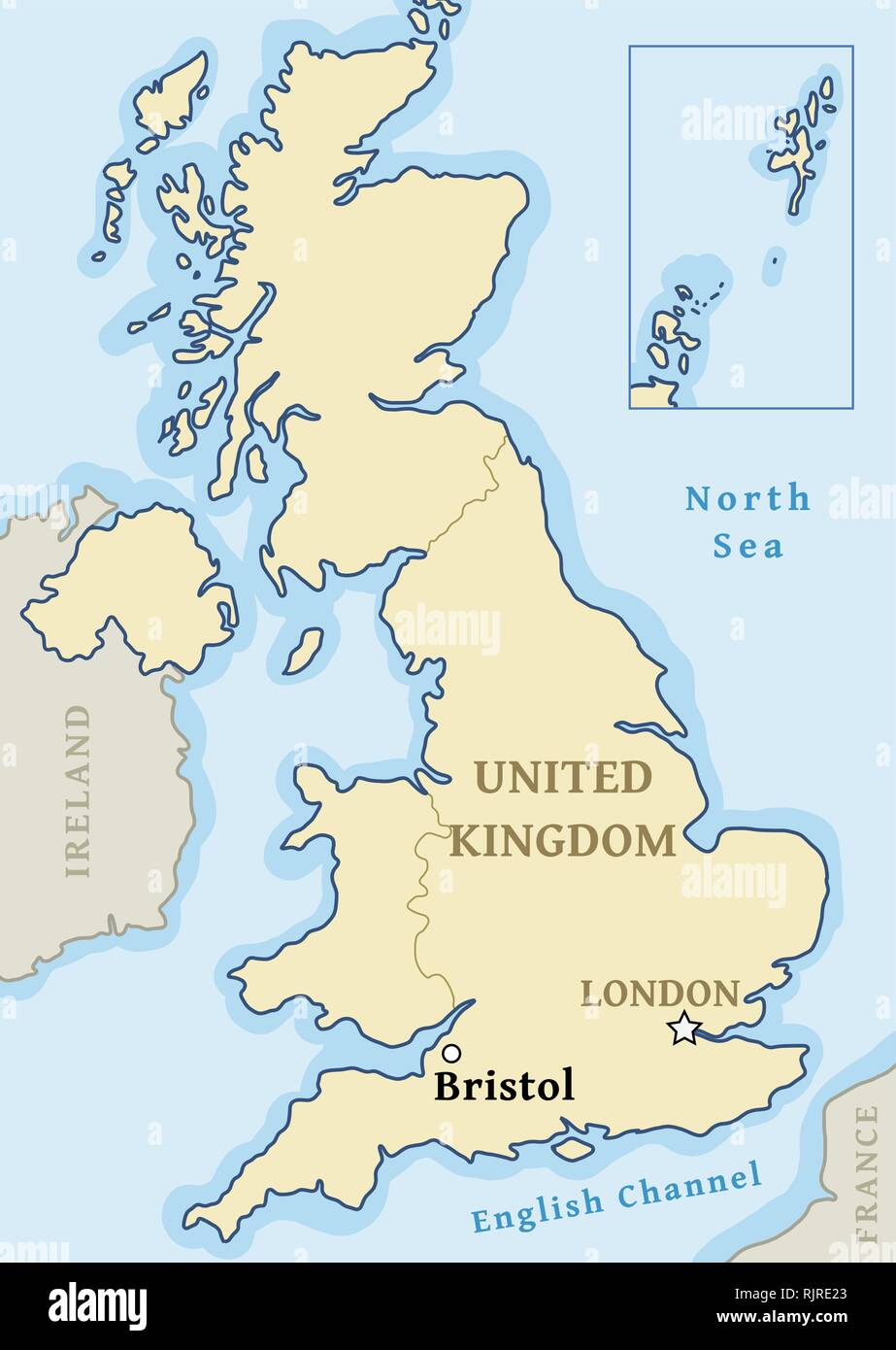 Bristol REGNO UNITO mappa posizione - città segnata nel Regno Unito (UK mappa). Illustrazione Vettoriale. Illustrazione Vettoriale