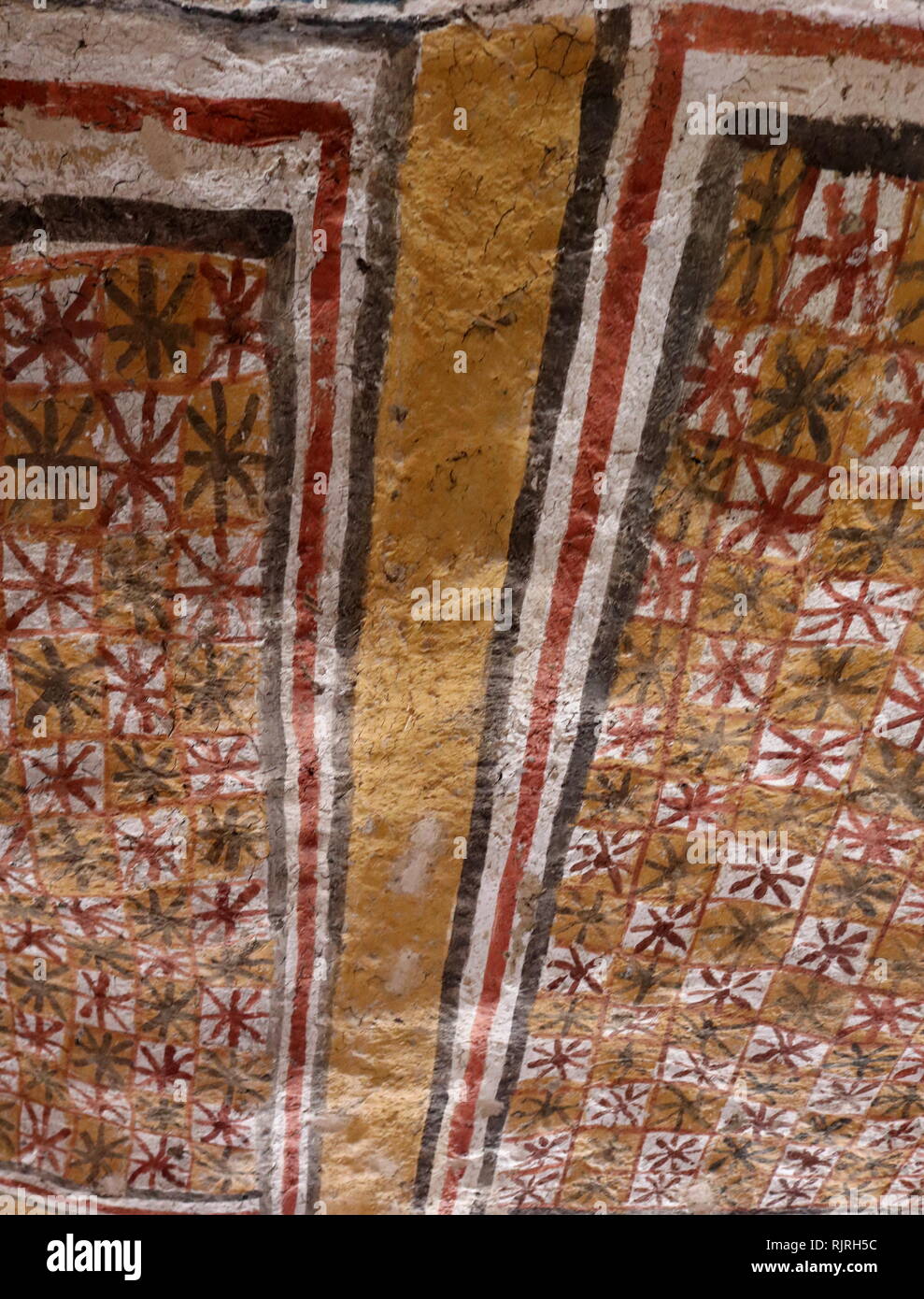 Pittura murale nella tomba degli antichi Egiziani ufficiale, Shuroy (xx dinastia). Egli fu sepolto in una tomba nella necropoli di' Dra Abu el-Naga' sulla sponda ovest del Nilo, di fronte a Tebe. I suoi titoli inclusi testa del braciere portatori di Amon. La ventesima dinastia egizia, era l'ultima dinastia del nuovo regno periodo, della durata dal 1189 A.C. al 1077 BC. Il diciannovesimo e ventesimo dinastie inoltre costituiscono insieme un era noto come il periodo ramesside. Foto Stock