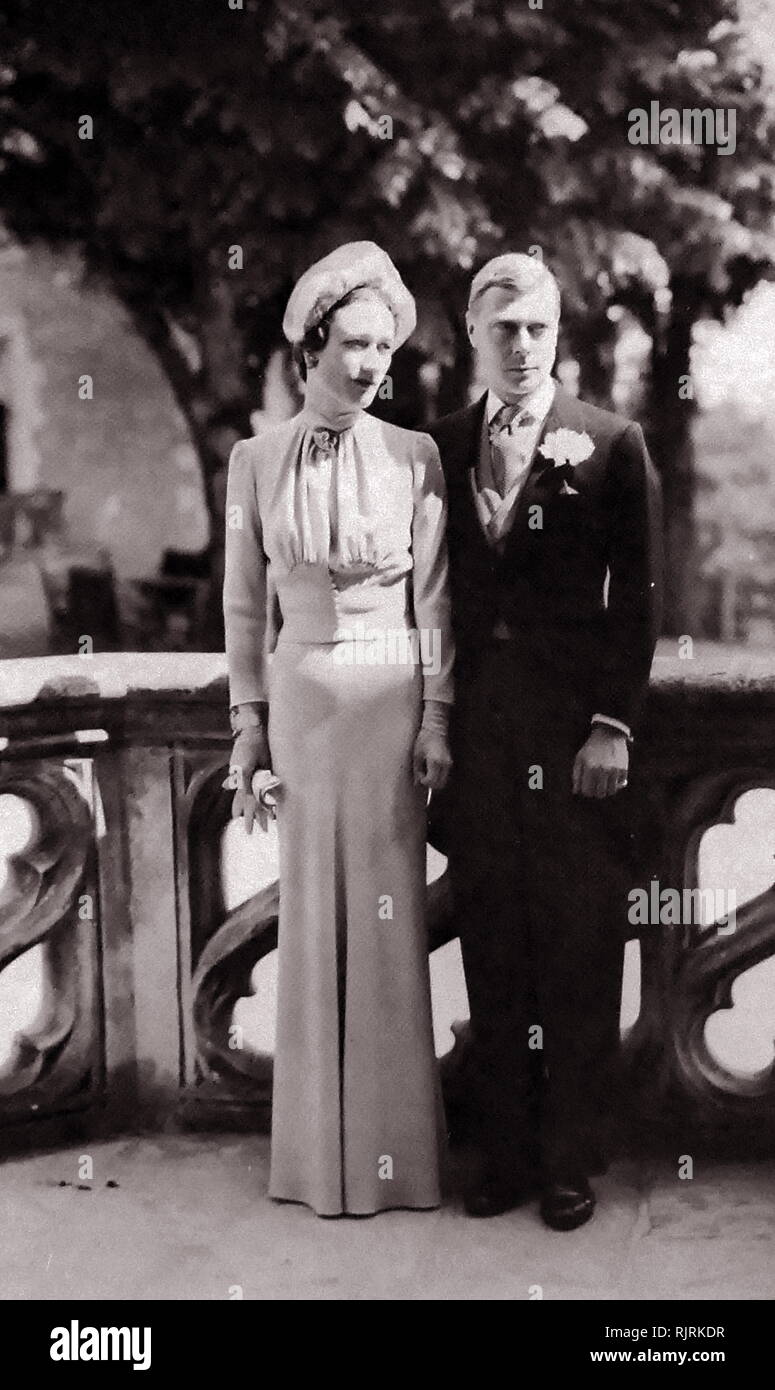 Il Duca di Windsor sposata Simpson, in una cerimonia privata il 3 giugno 1937 Foto Stock