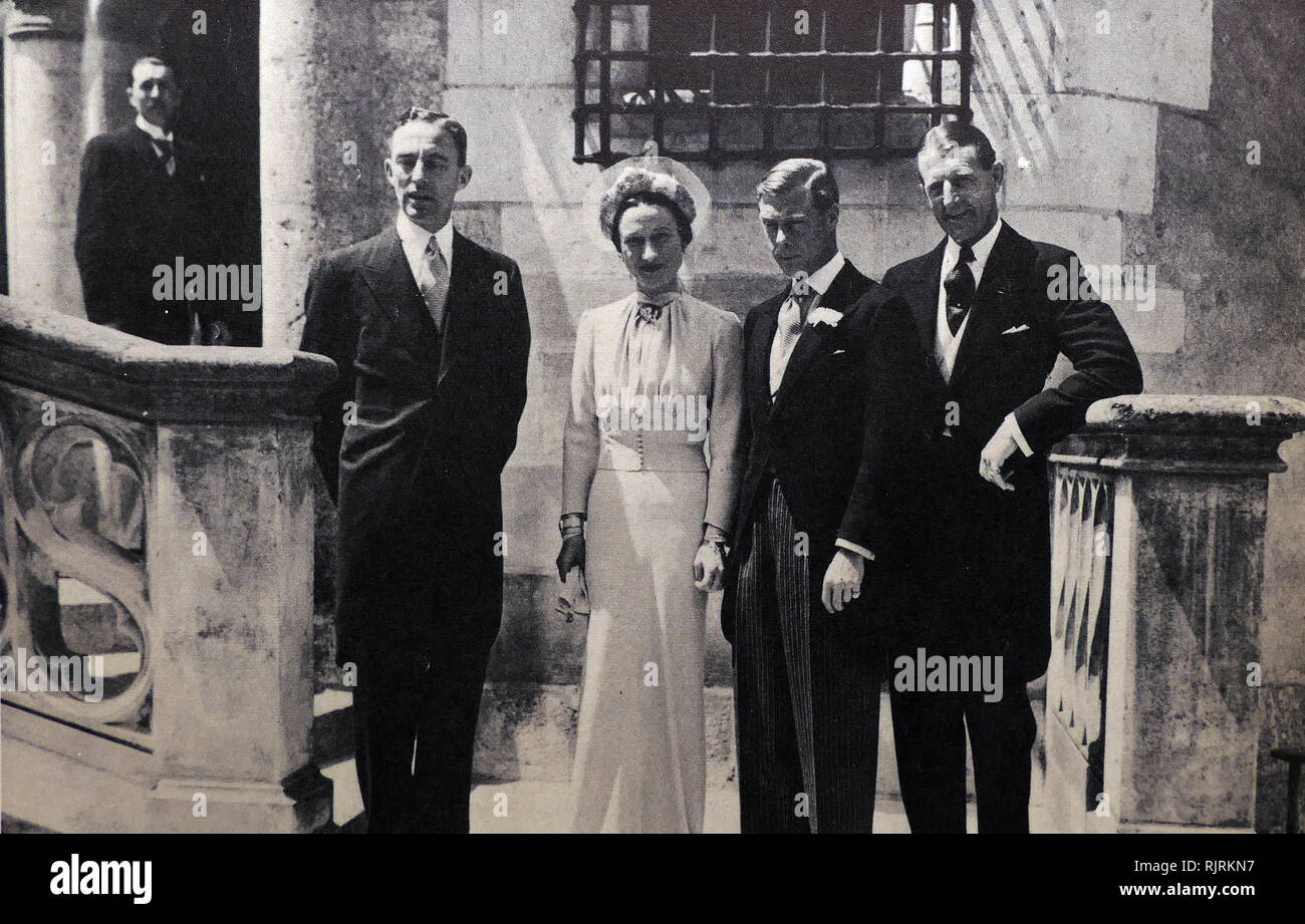 Il Duca di Windsor sposata Simpson, in una cerimonia privata il 3 giugno 1937 Foto Stock