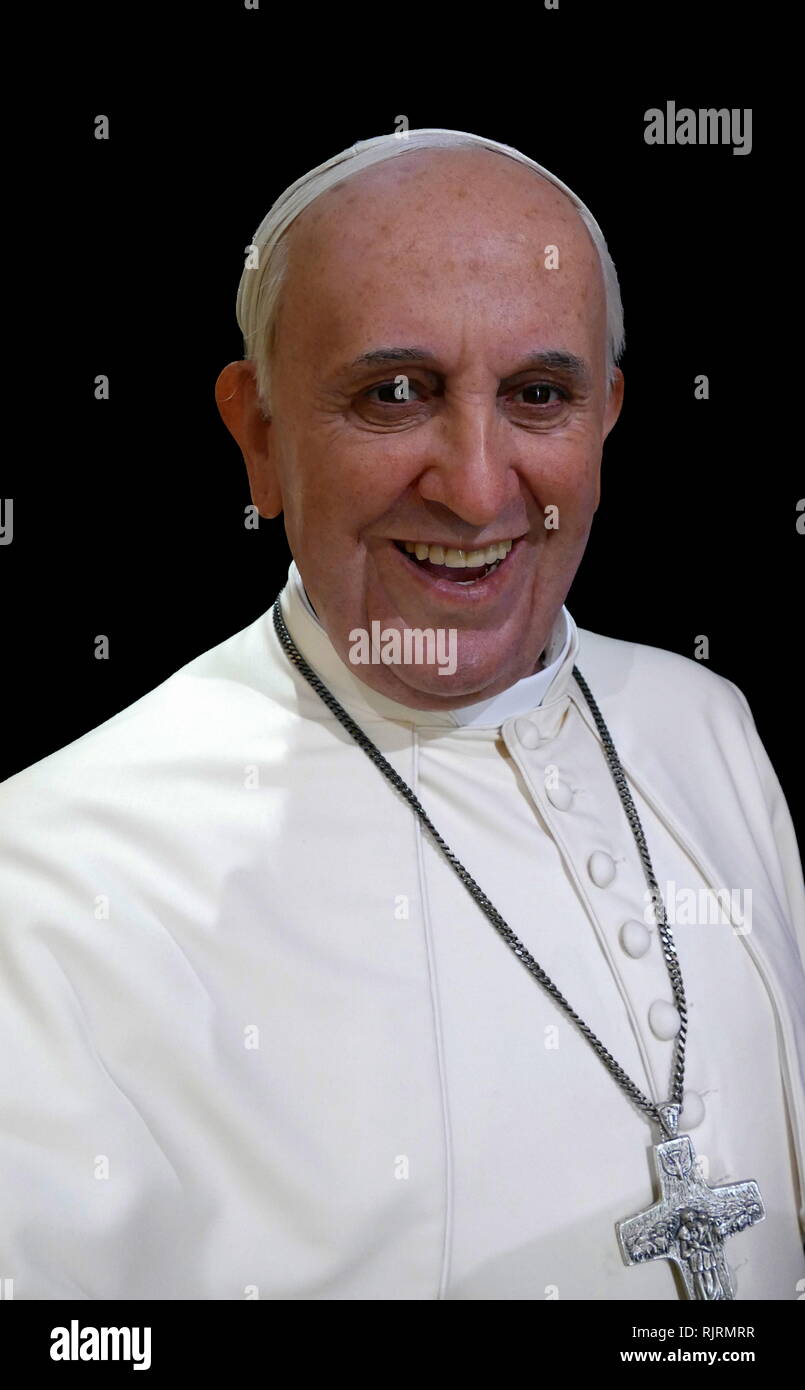 Papa Francesco (nato 1936), Papa dal 2013. primo gesuita papa, prima dalle Americhe, prima dall'Emisfero Meridionale. Foto Stock