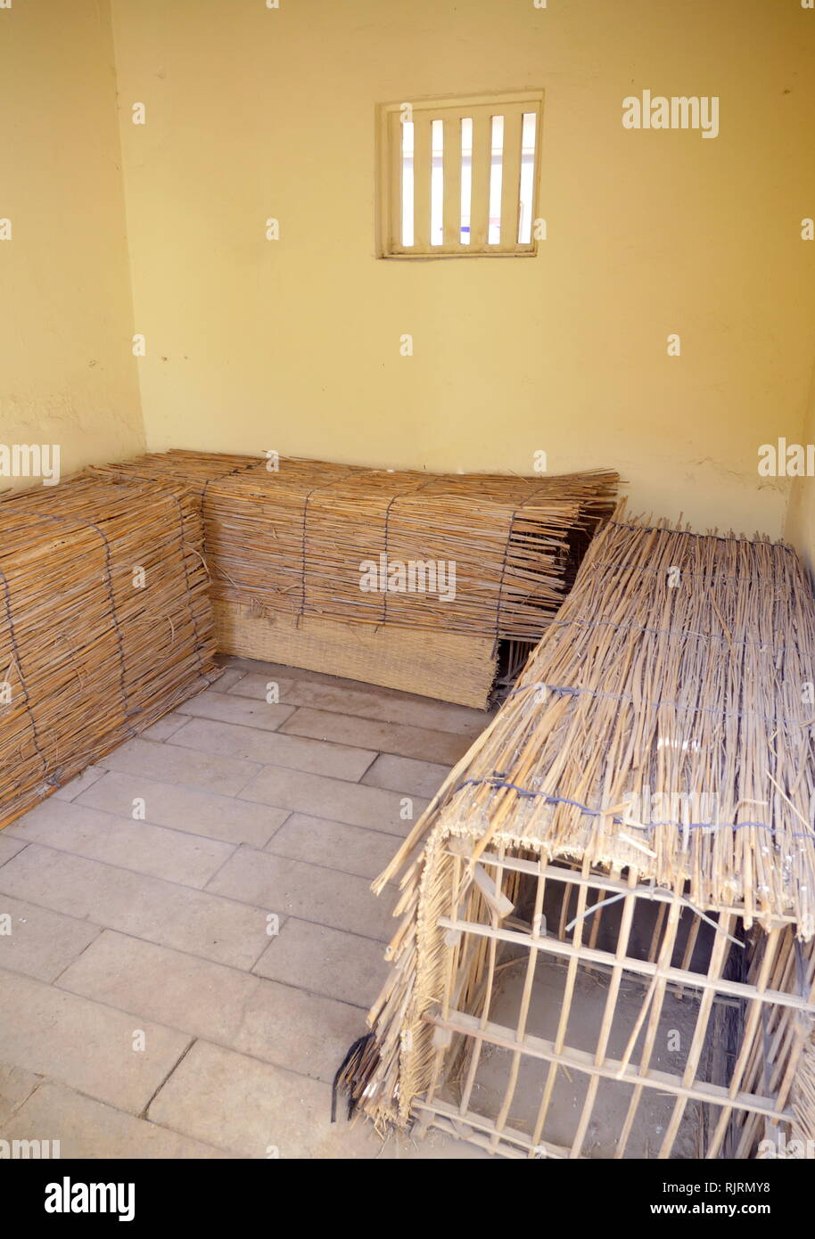 Replica del XVIII dinastia, servo la camera da letto; dalla casa di un nobile egiziano; 1800 BC Foto Stock