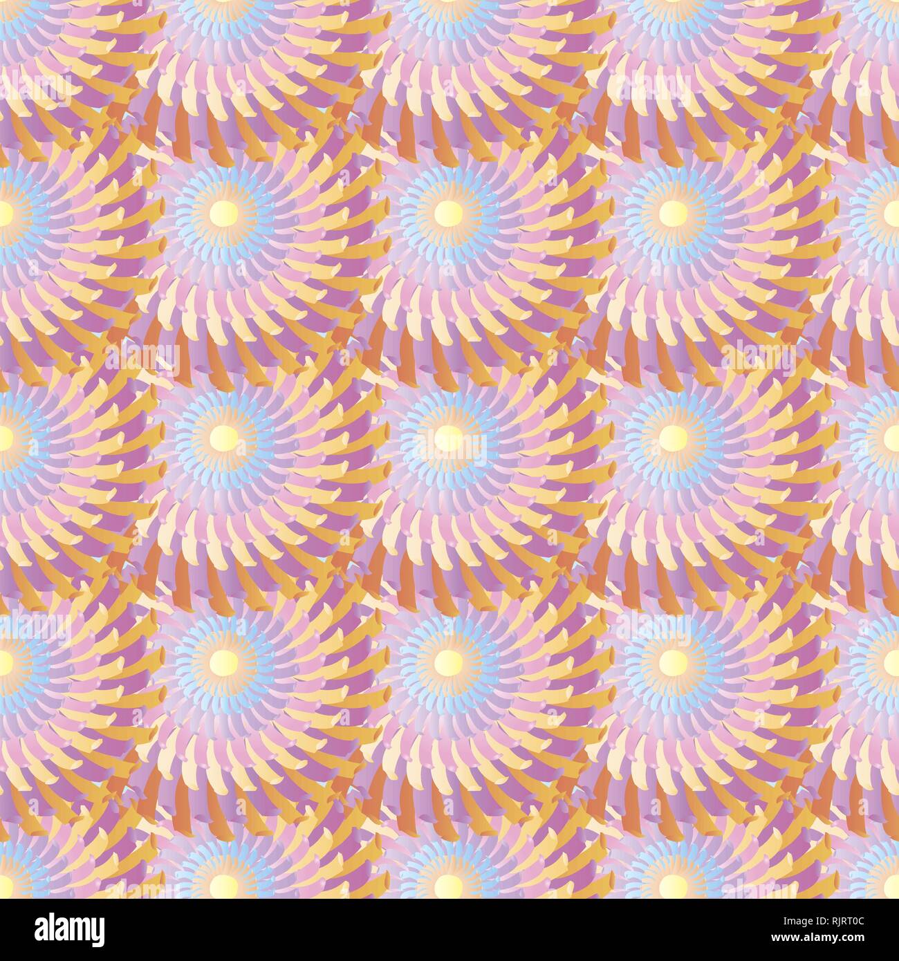 Seamless pattern astratti con sfondo dipinto di forme rotonde. Illustrazione Vettoriale