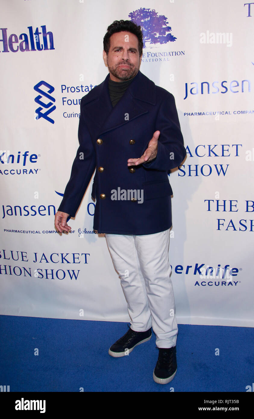 New York, NY, STATI UNITI D'AMERICA. 7 febbraio, 2019. Mario Cantone presso il terzo annuale giacca blu Fashion Show presso il Molo 59 Studios di New York City il 7 febbraio 2019. Credito: Diego Corredor/media/punzone Alamy Live News Foto Stock