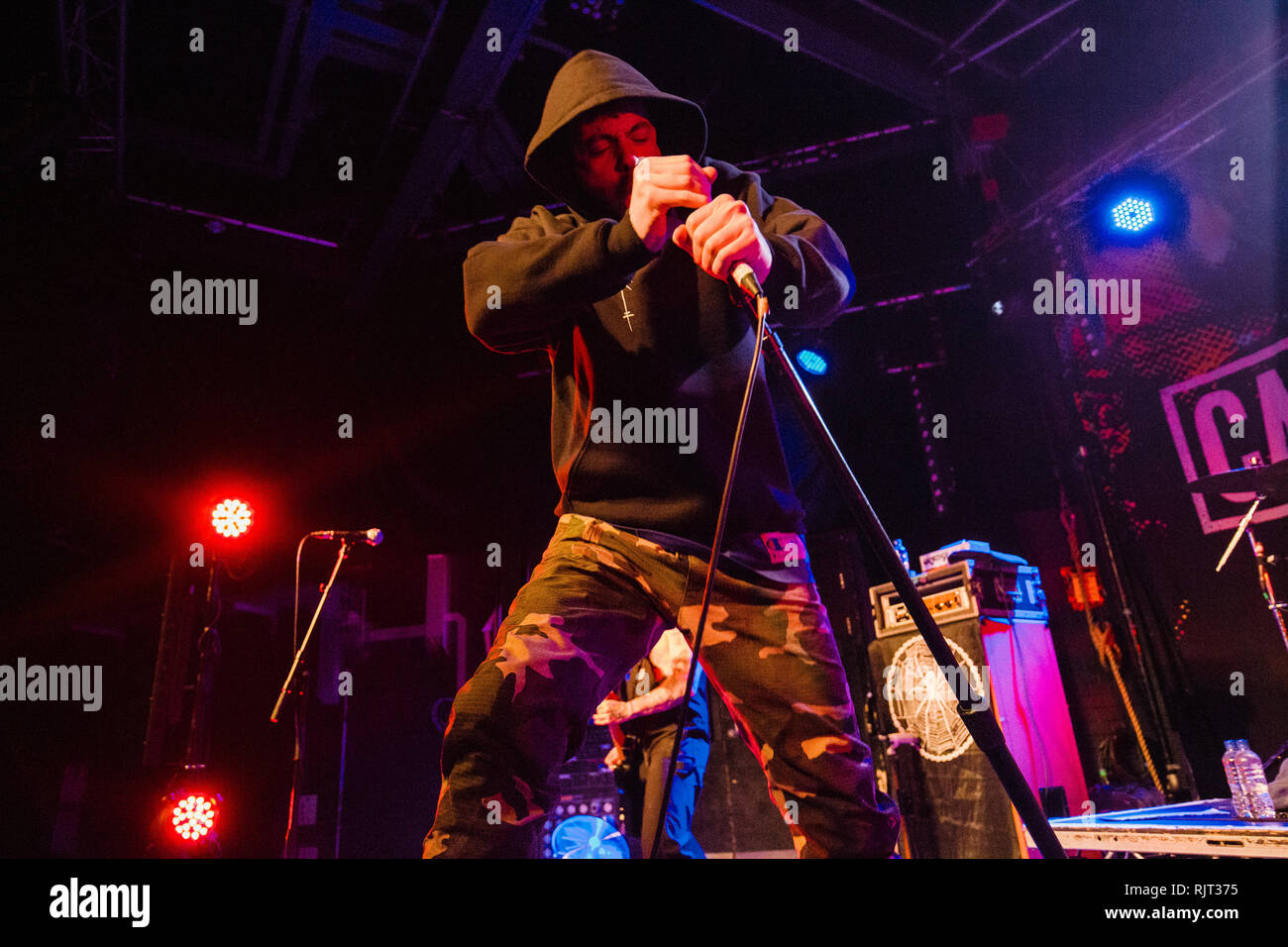 Cambridge, Regno Unito. 7 febbraio 2019. Canadian hardcore punk band suonare dal vivo presso la Cambridge giunzione sulla loro attuale Tour del Regno Unito. Richard Etteridge / Alamy Live News Foto Stock