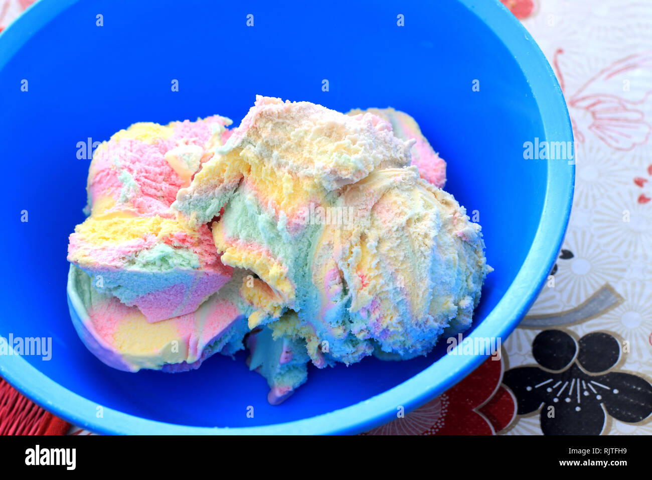 Rainbow multi colore crema di ghiaccio Foto Stock