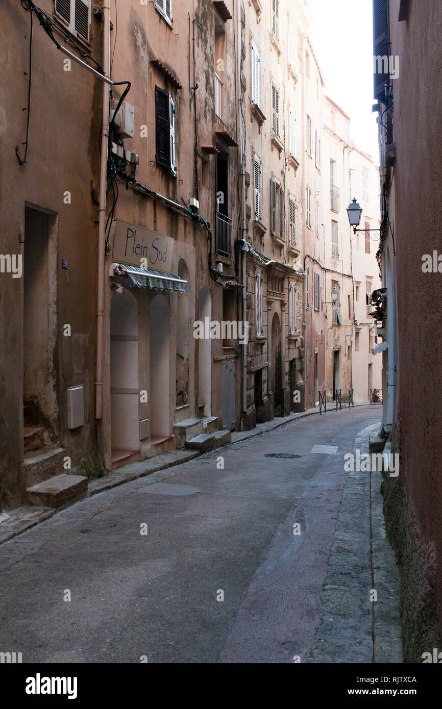 Strade di Bonifacio Foto Stock