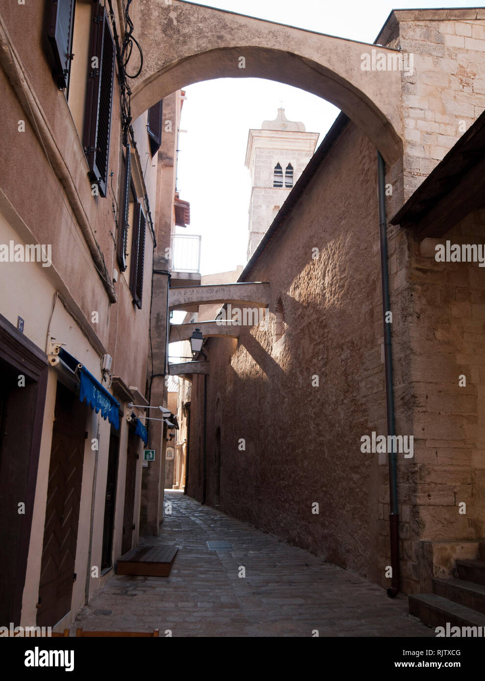 Strade di Bonifacio Foto Stock