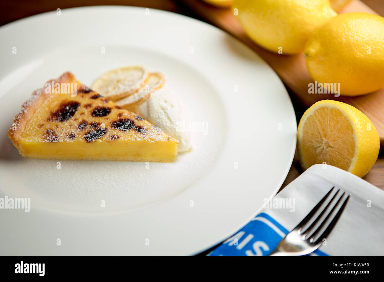 Crostata al limone Foto Stock