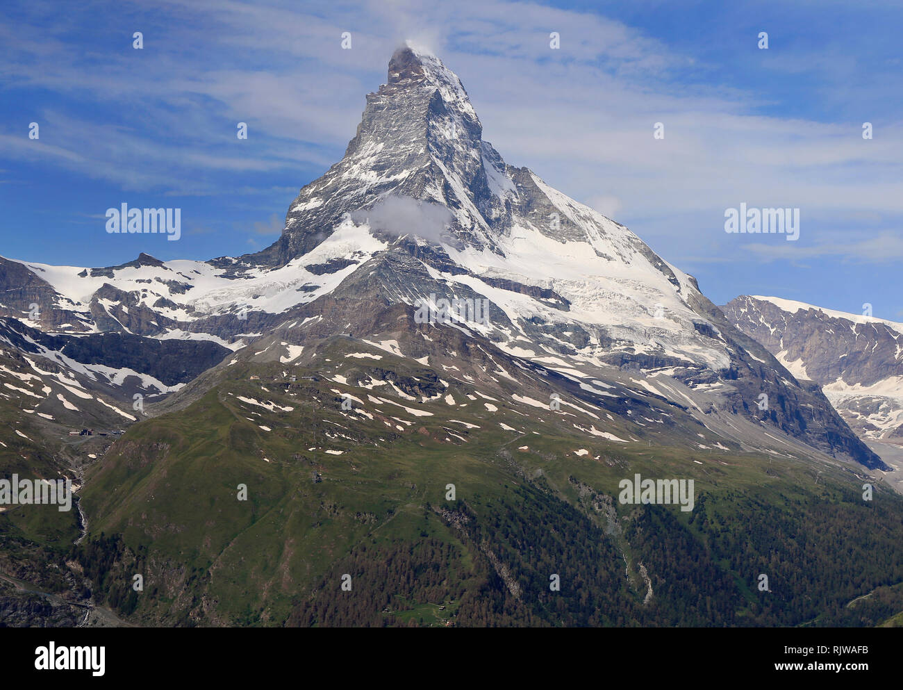 Monte Cervino, area di Zermatt in Svizzera Foto Stock