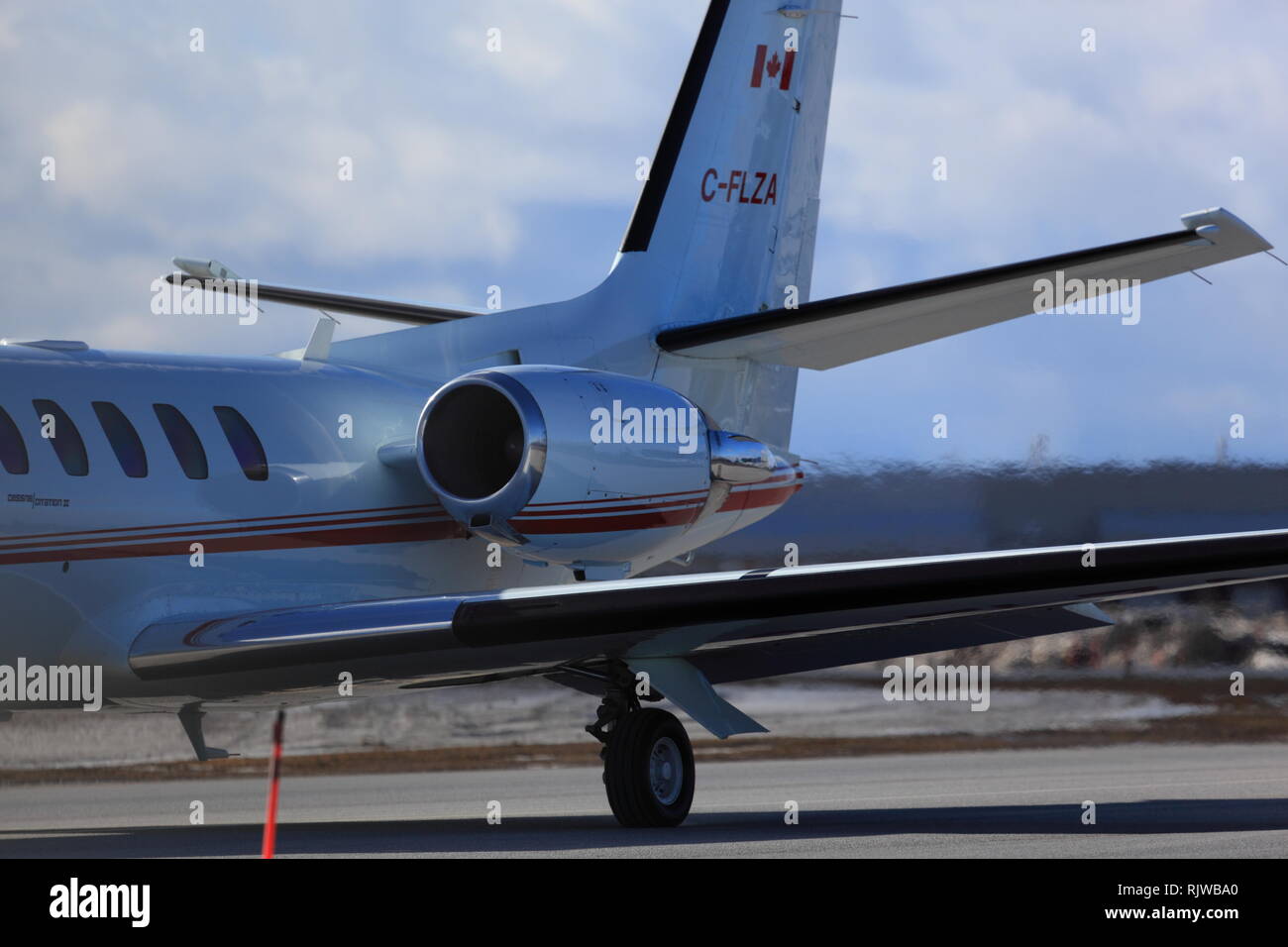 Cessna 550 C-FLZA dal governo del Canada al YOW, Aeroporto Internazionale di Ottawa, Canada, 01 febbraio, 2016 Foto Stock