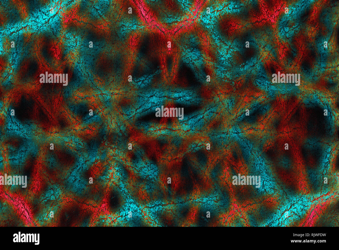 Abstract rosso e blu sullo sfondo fantasy Foto Stock