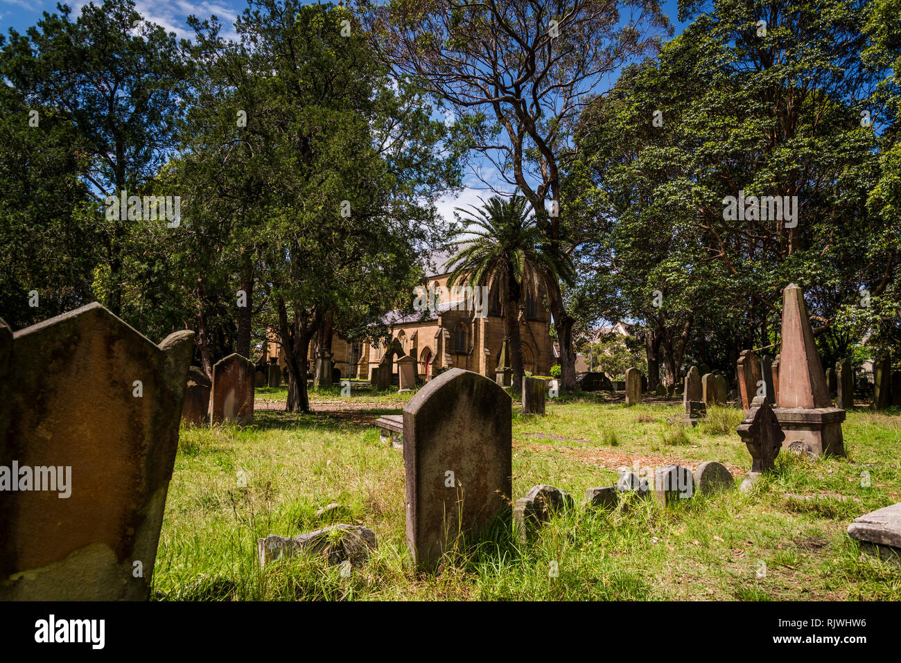 Camperdown cimitero, un cimitero storico situato su Church Street in Newtown sobborgo interno, Sydney, NSW, Australia Foto Stock