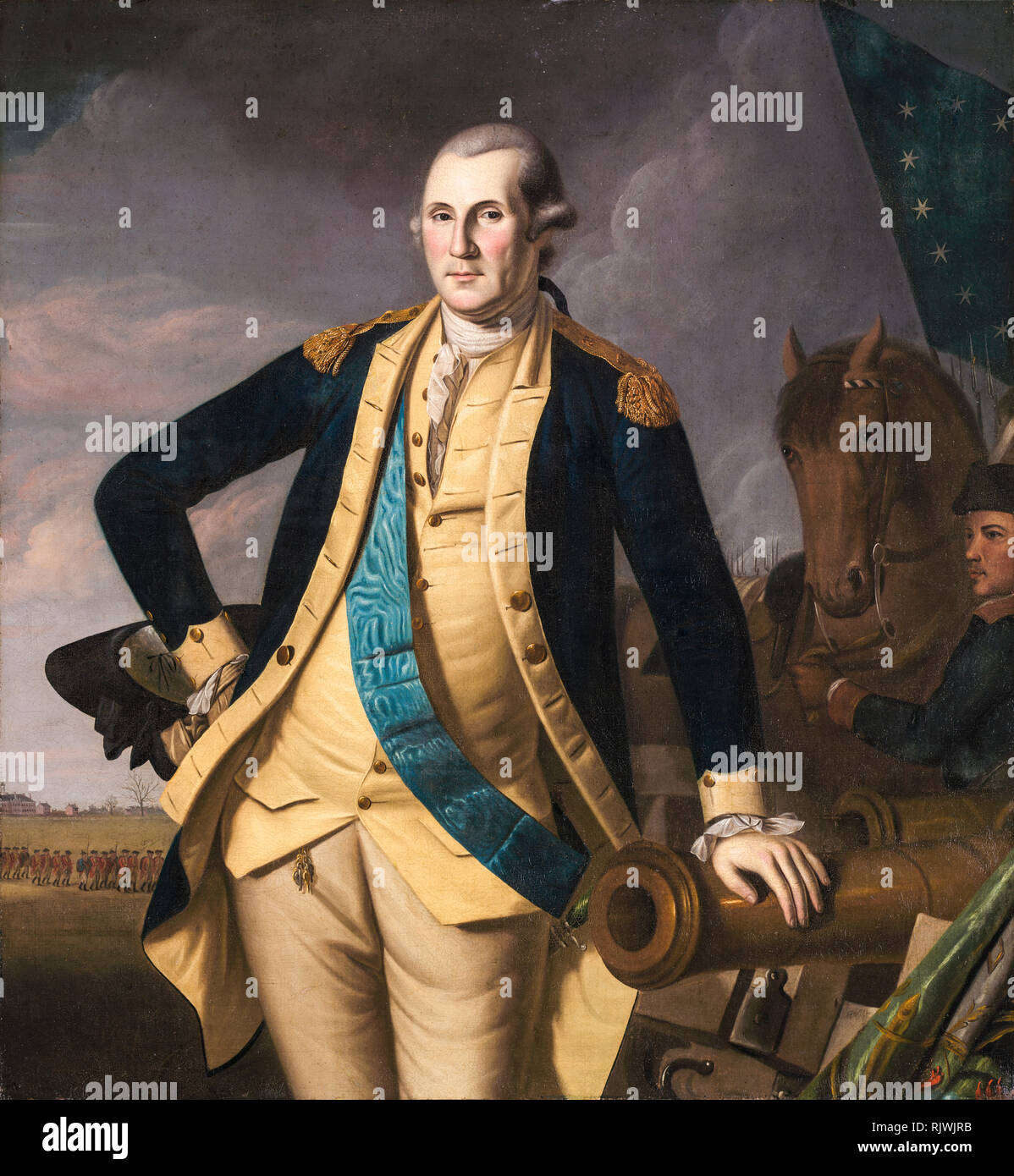 George Washington dopo la battaglia di Princeton, Charles Willson Peale, 1779 - Ritratto Foto Stock