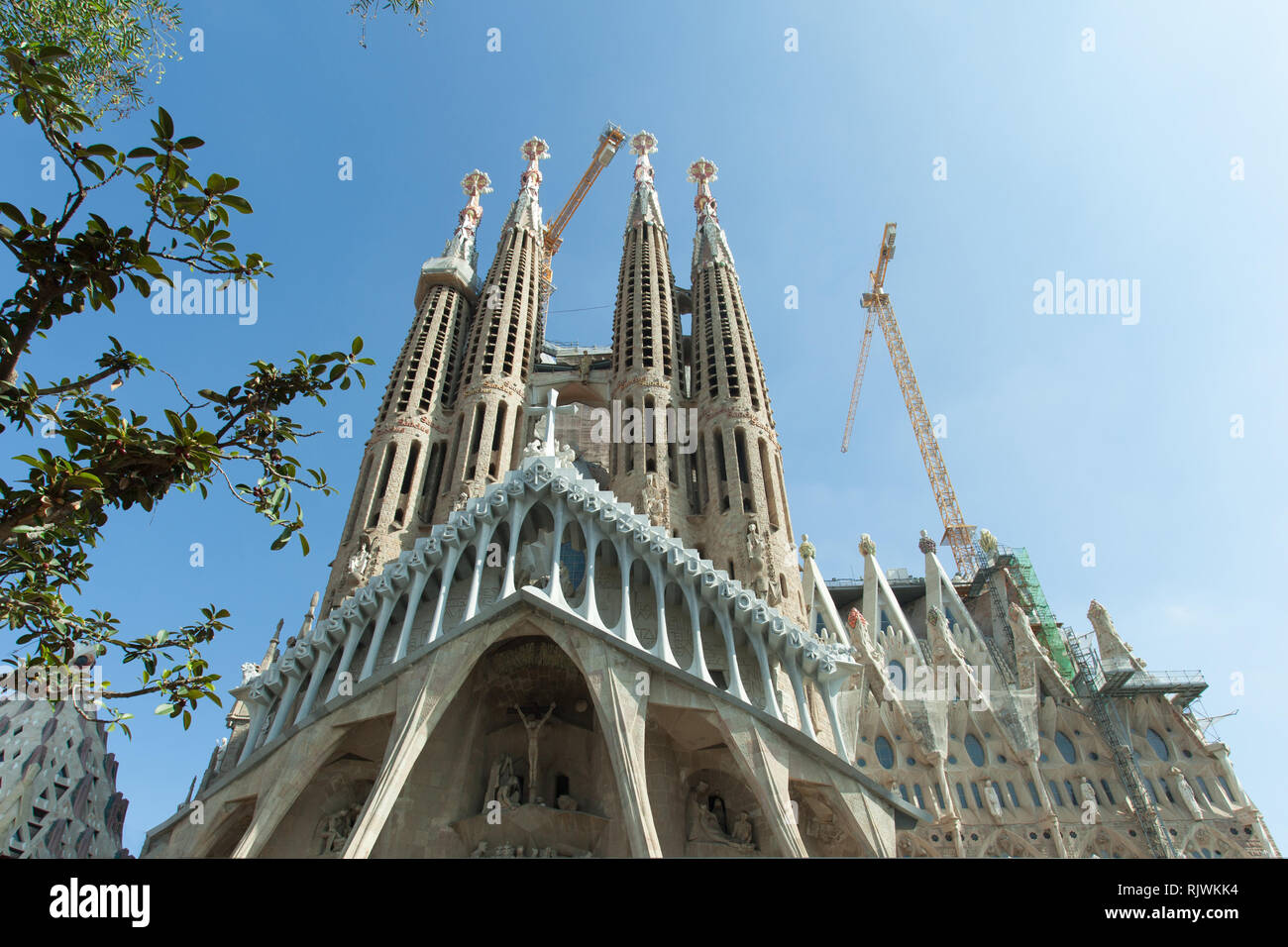 Barcellona, Spagna - 23 settembre 2018: questo imponente cattedrale è stato originariamente progettato da Antoni Gaudi Foto Stock