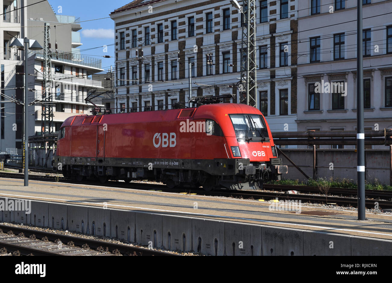 Classe 1116 taurus locomotore elettrico;Vienna Westbahnhof;austria Foto Stock
