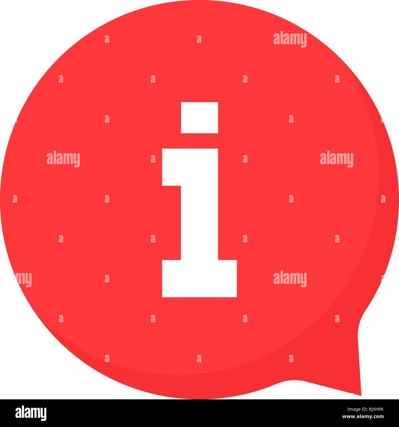 Red semplice icona informazioni bolla Illustrazione Vettoriale