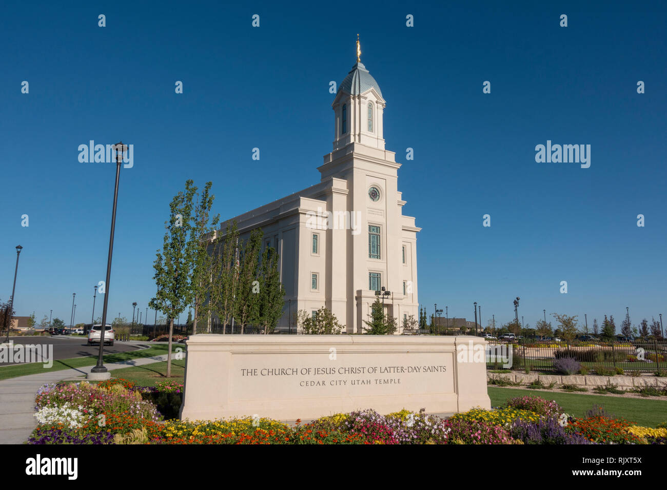 La Chiesa di Gesù Cristo dei Santi Latter-Day tempio in Cedar City, Iron County, Utah, Stati Uniti. Foto Stock
