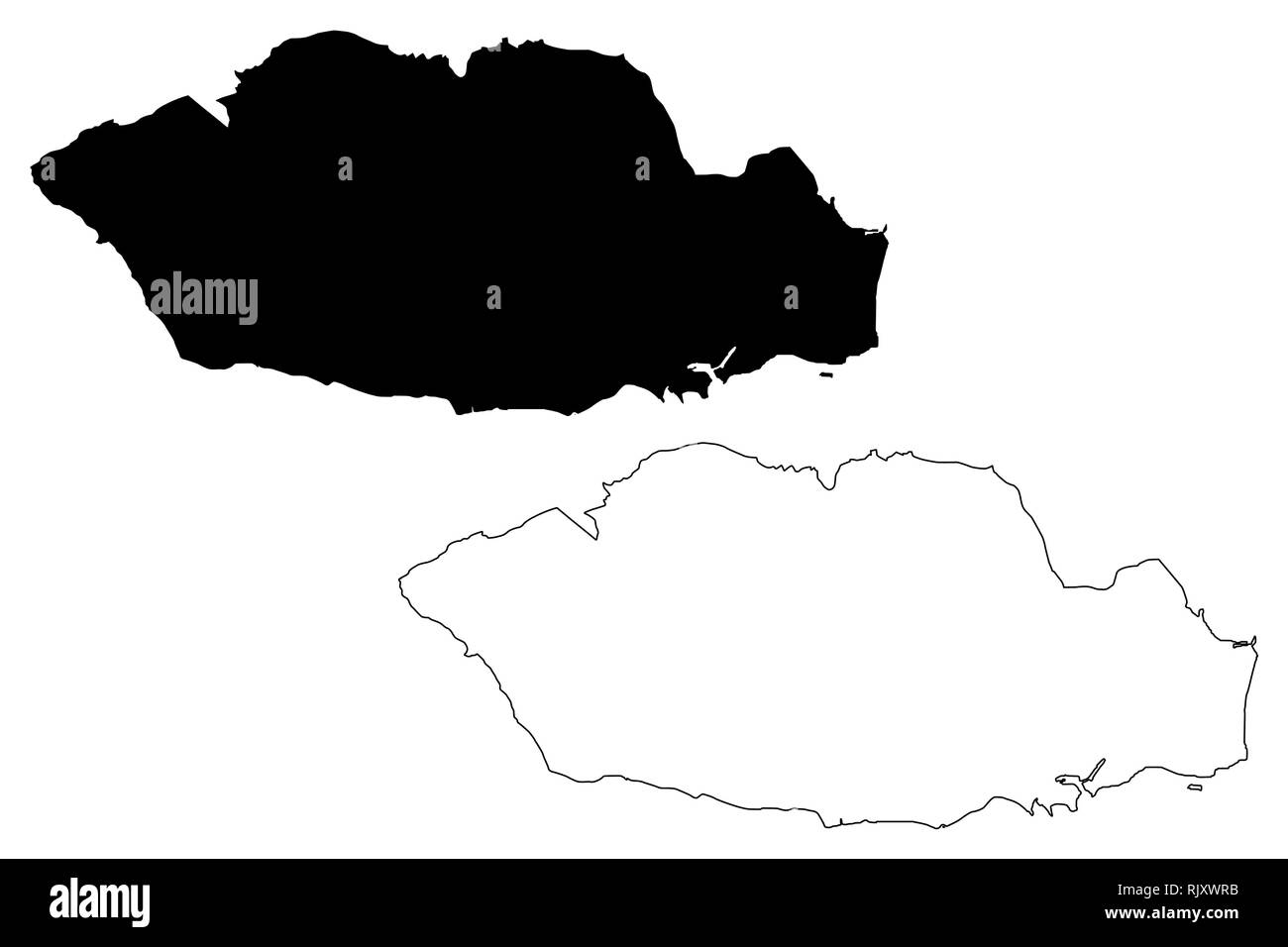 Vale of Glamorgan (Regno Unito, Galles Cymru, principali zone del Galles) mappa illustrazione vettoriale, scribble schizzo Vale of Glamorgan County Borough ( Illustrazione Vettoriale