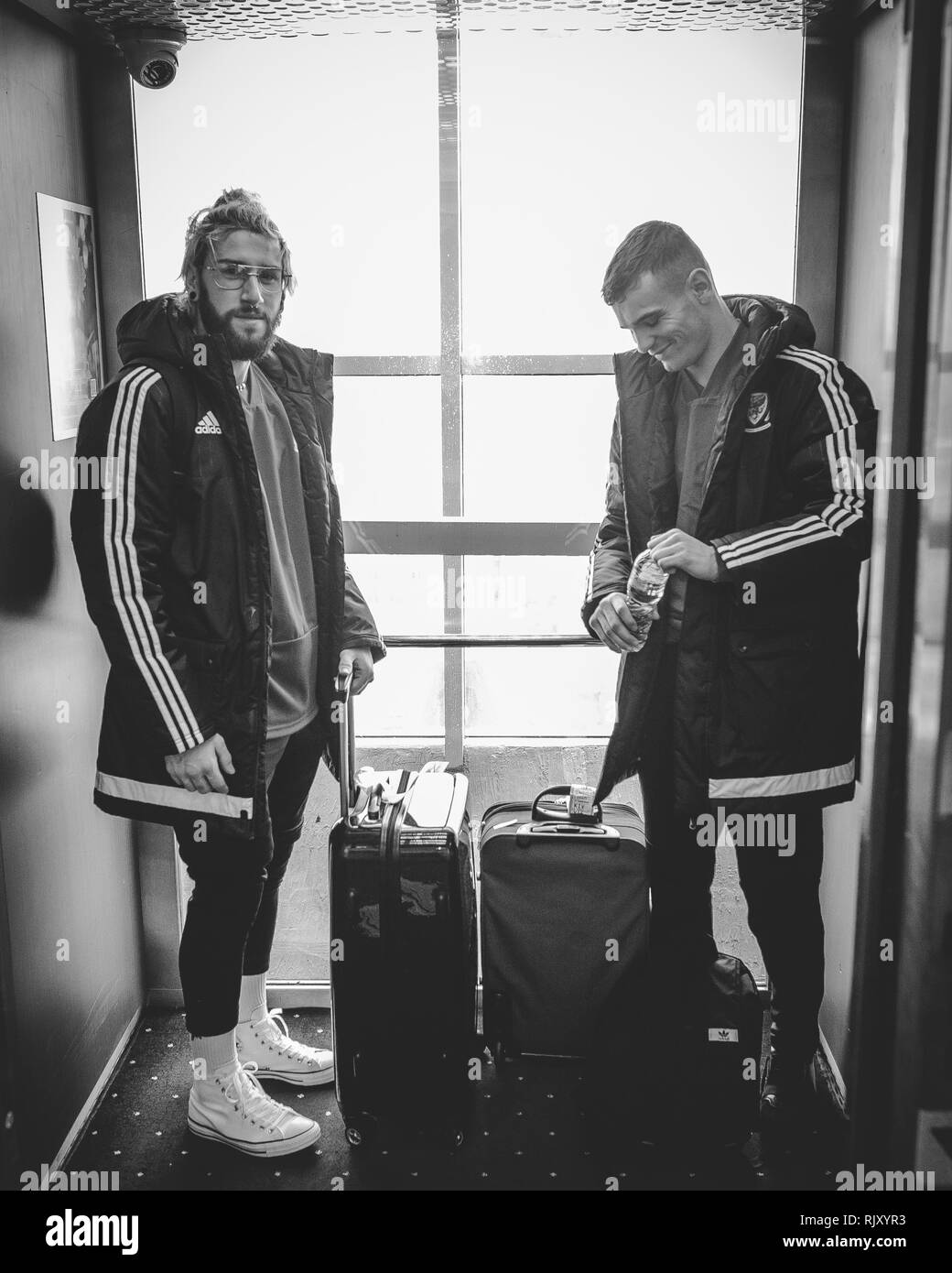 2020 FIFA Futsal World Cup qualificazioni. Wales squad treni presso il Futsal ARENA FMF davanti a loro 3 tornei di gioco vs rivali, Moldavia, Finlandia e n. Foto Stock