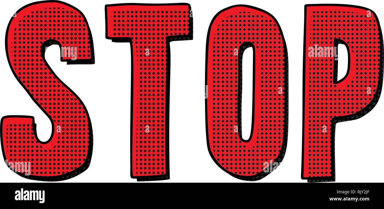 Stop word testo Illustrazione Vettoriale