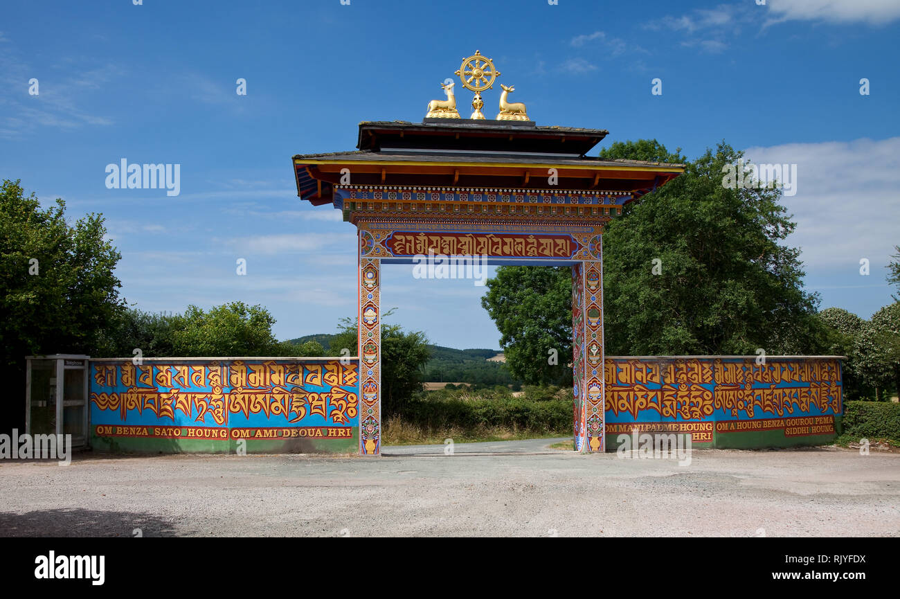 La Boulaye, TEMPEL DER 1000 Budda, gegründet 1987 von Mönchen tibetischen. Lamaistisches Zentrum verbunden mit einer Hochschule für Tibetologie, Ein Foto Stock