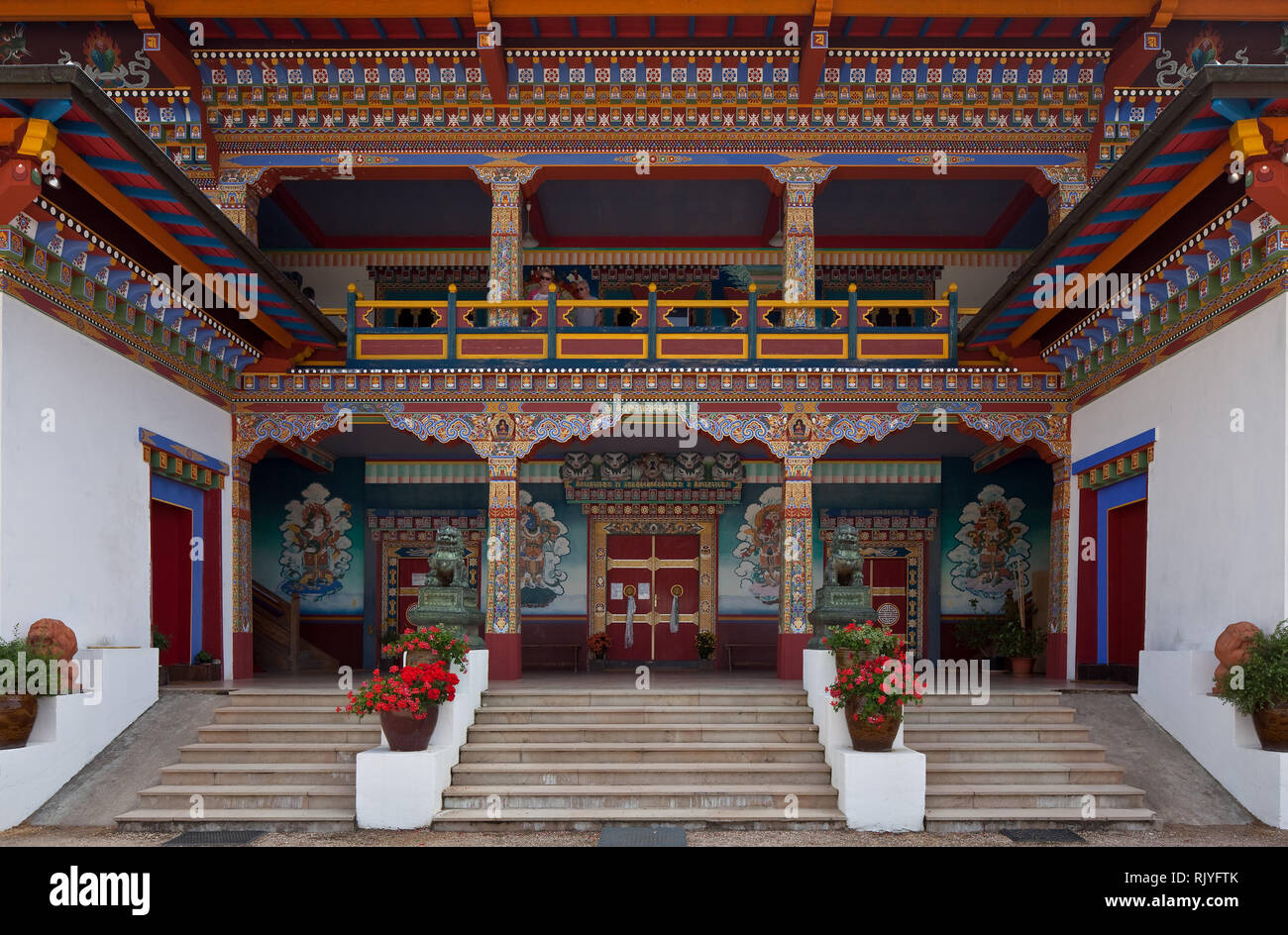 La Boulaye, TEMPEL DER 1000 Budda, gegründet 1987 von Mönchen tibetischen. Lamaistisches Zentrum verbunden mit einer Hochschule für Tibetologie, Hau Foto Stock