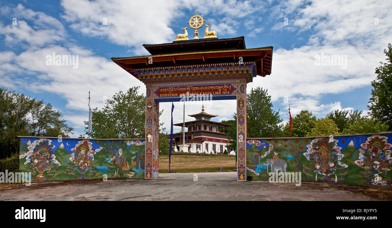 La Boulaye, TEMPEL DER 1000 Budda, gegründet 1987 von Mönchen tibetischen. Lamaistisches Zentrum verbunden mit einer Hochschule für Tibetologie, Ein Foto Stock