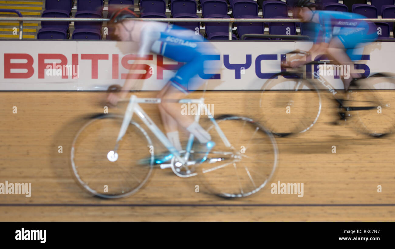 Glasgow, Regno Unito. 8 Feb 2019. Un nuovo multi-disciplinare, ciclismo manifestazione riunirà 13 UCI esistenti del campionato del mondo di ciclismo in un evento che si terrà ogni quattro anni e per la prima volta a Glasgow e in Scozia nel 2023. Credito: Colin Fisher/Alamy Live News Foto Stock
