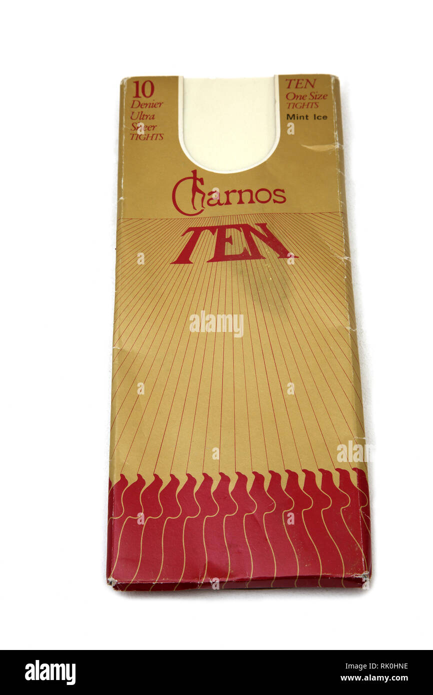 Charnos dieci 10 denari Ultra calze Foto Stock