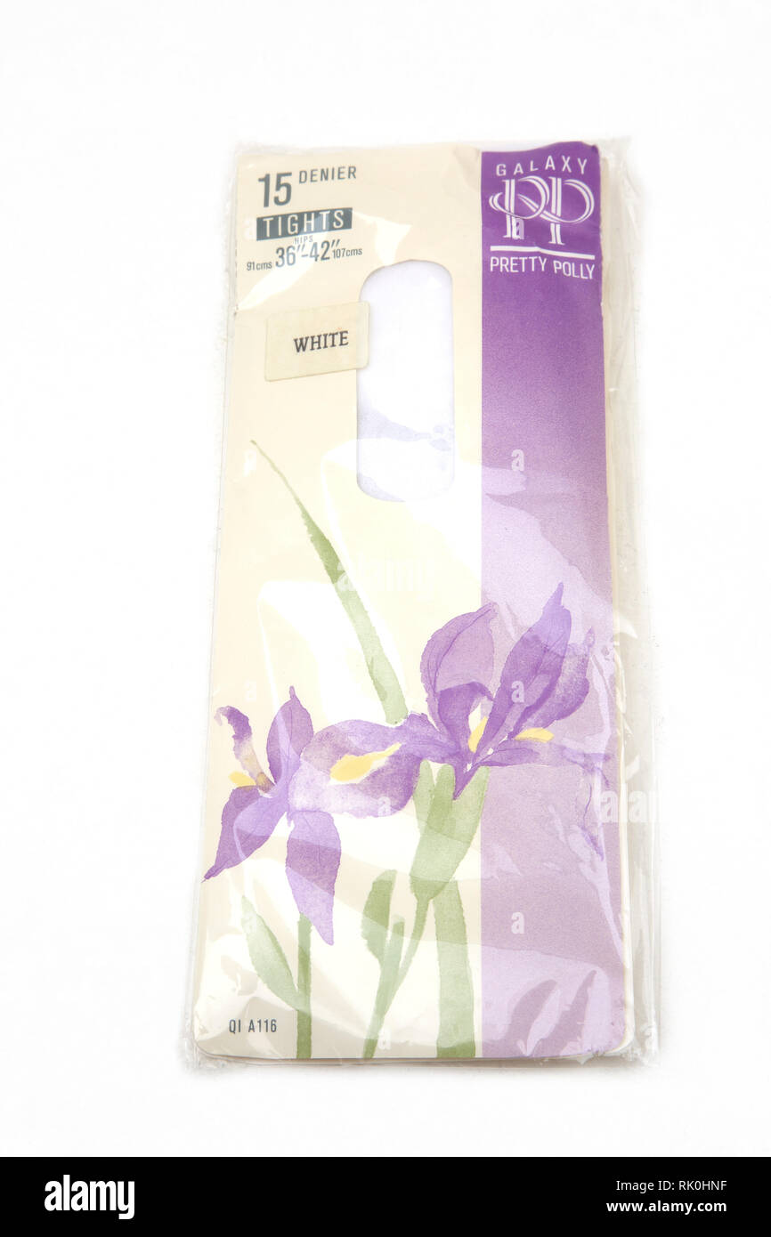 Pretty Polly bianco 15 denari collant Foto Stock