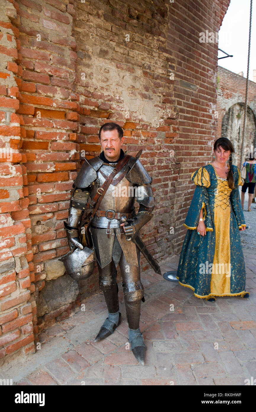 Italia. Lombardia, Soncino - Rocca Sforzesca Foto Stock